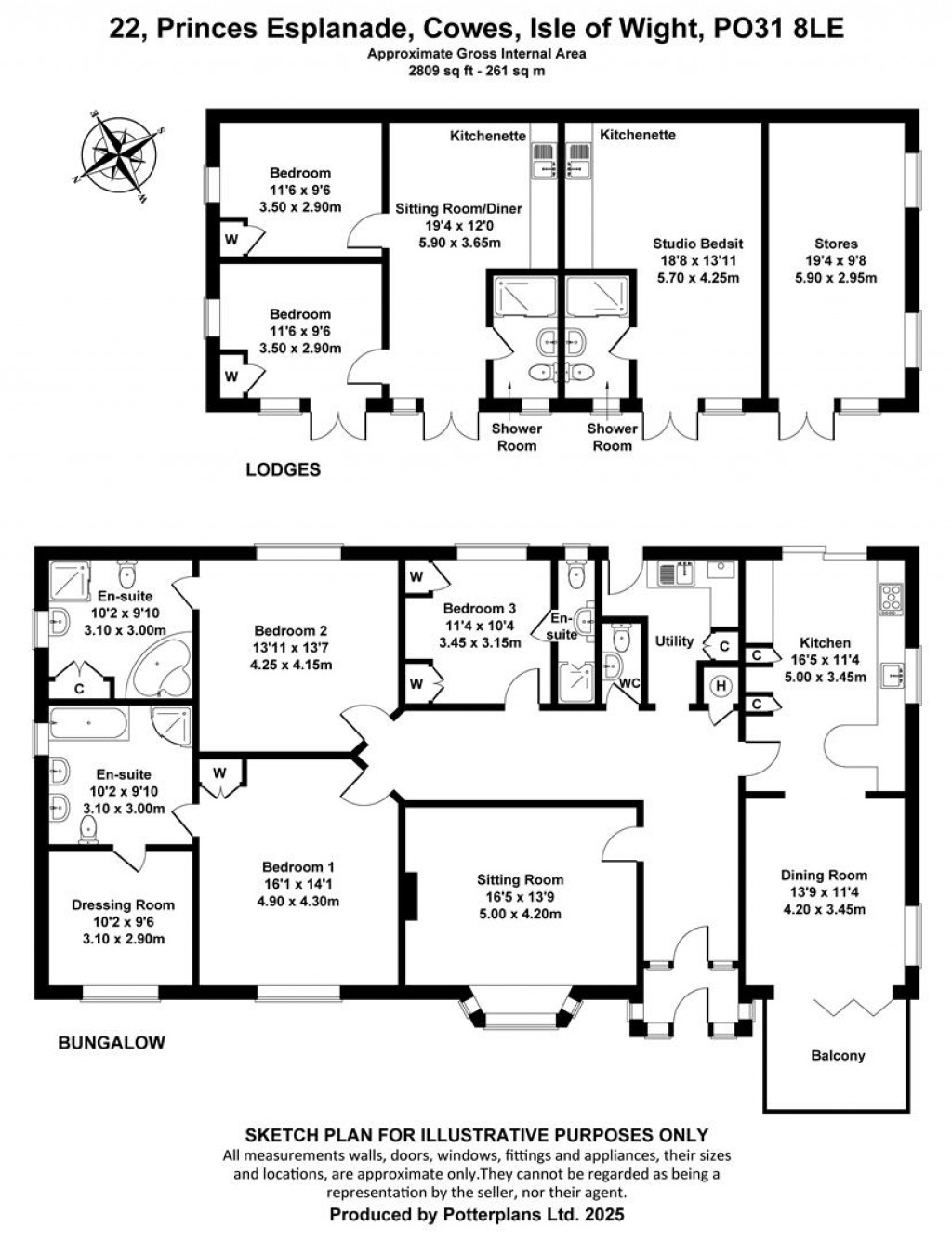 Floorplans For Gurnard, Isle of Wight