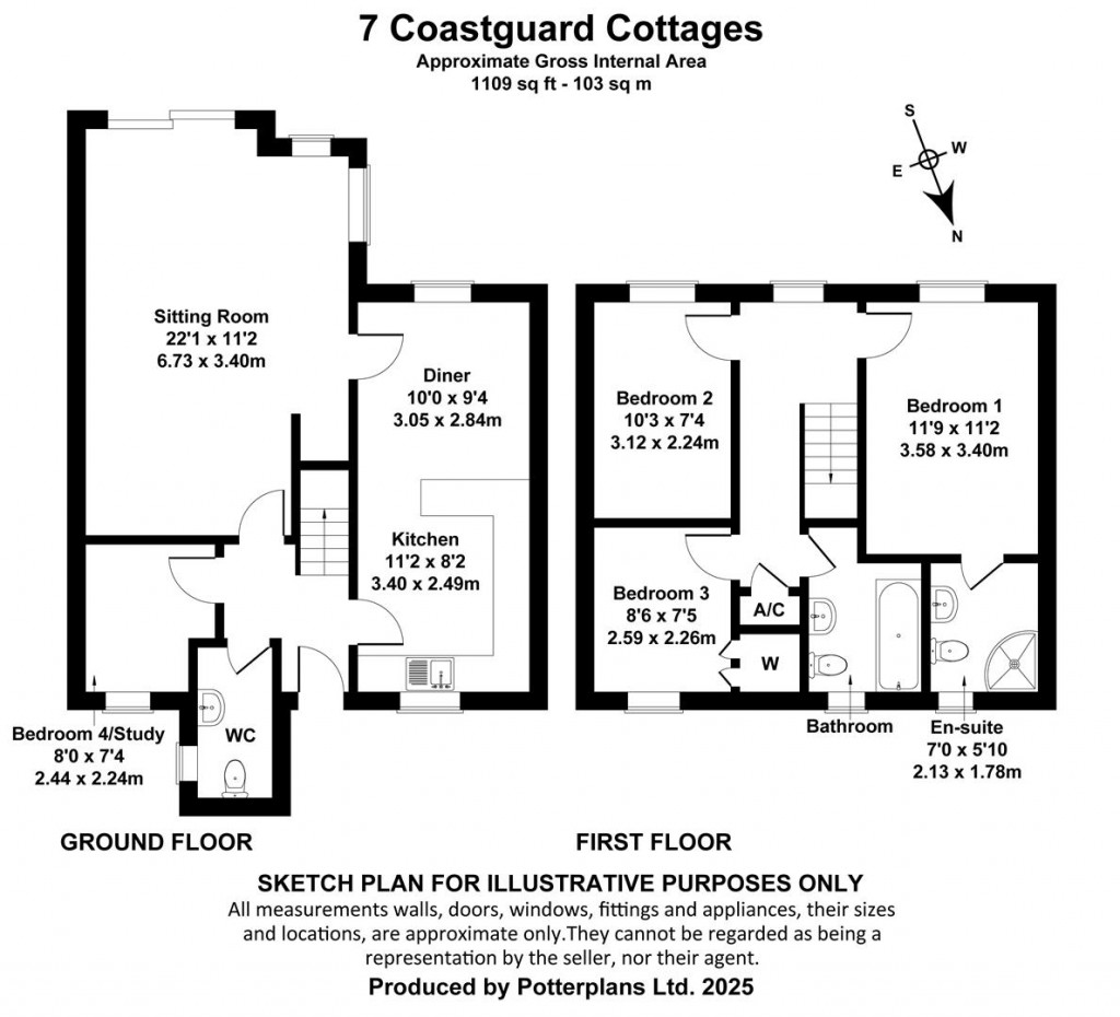 Floorplans For Culver Down, Yaverland, Isle of Wight