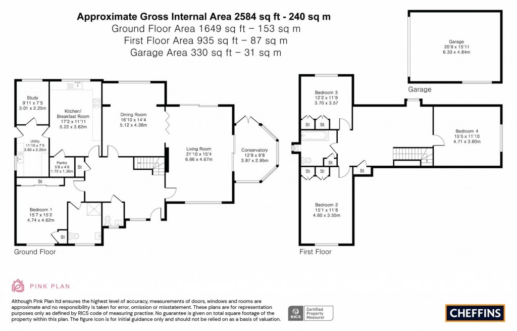 Floorplans For High Street, Swaffham Bulbeck
