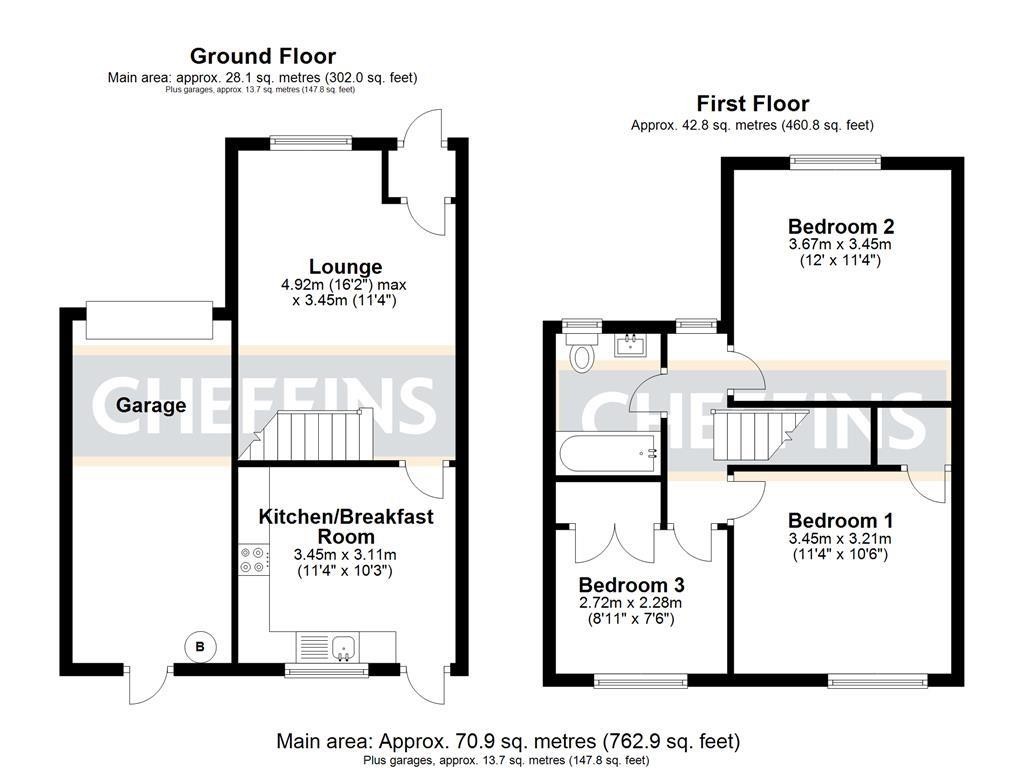 Floorplans For Henley Way, Ely