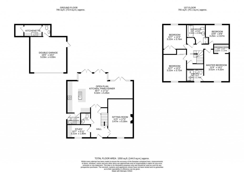 Floorplans For Marsh Drive, Husbands Bosworth, Lutterworth