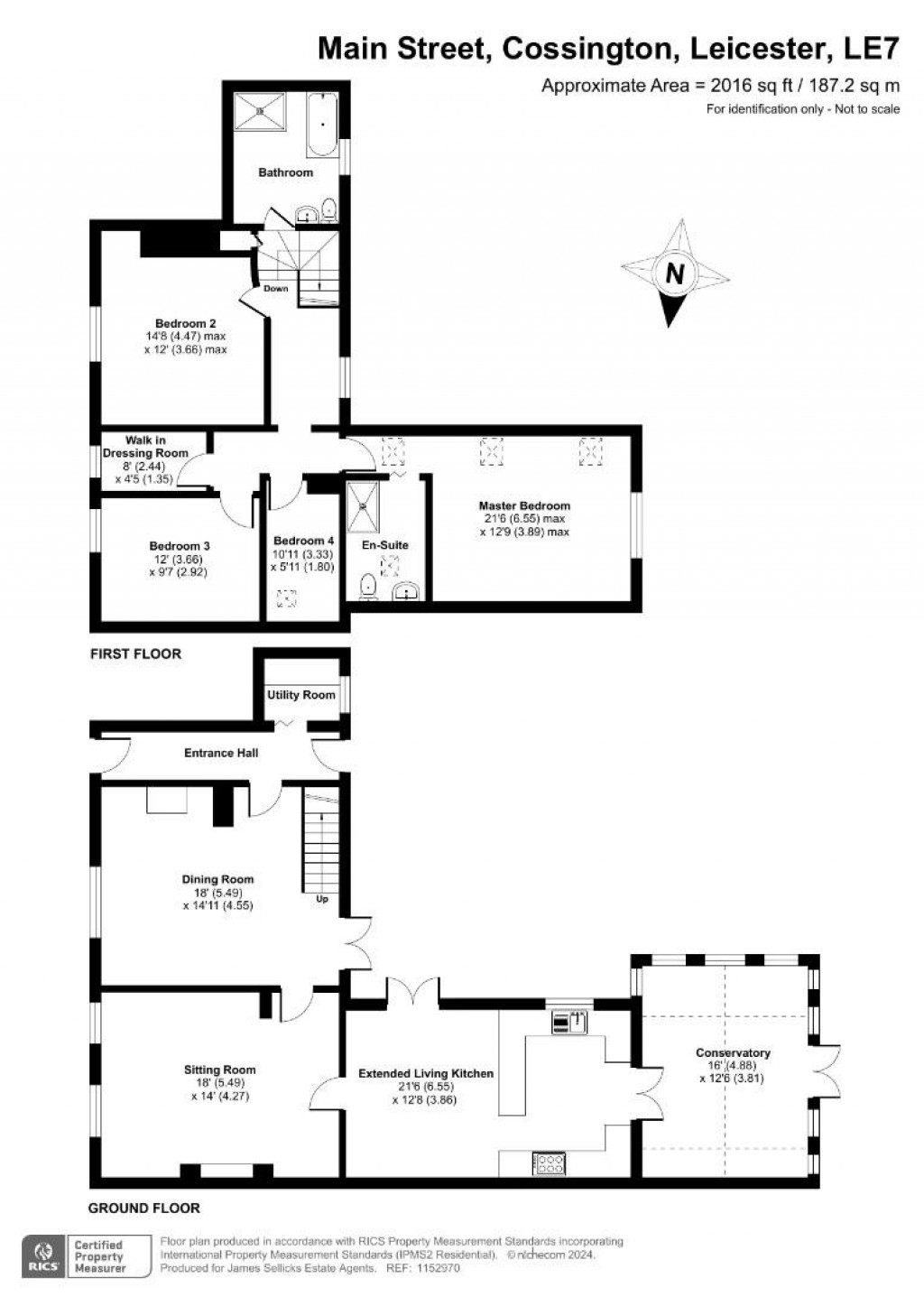 Floorplans For Main Street, Cossington, Leicestershire