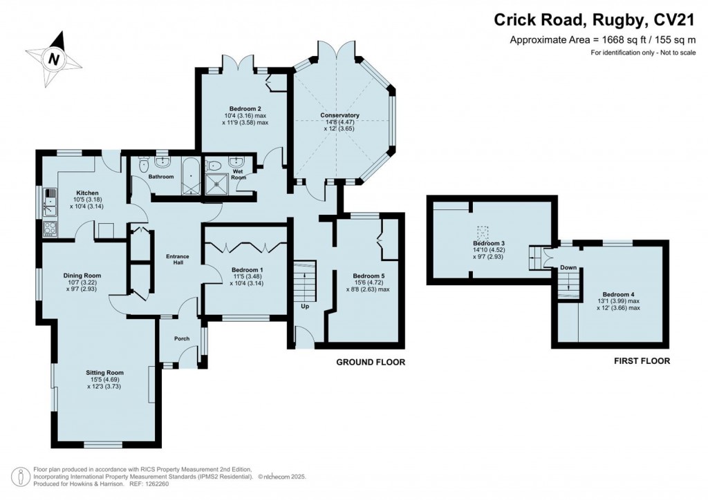 Floorplans For Crick Road, Rugby, CV21