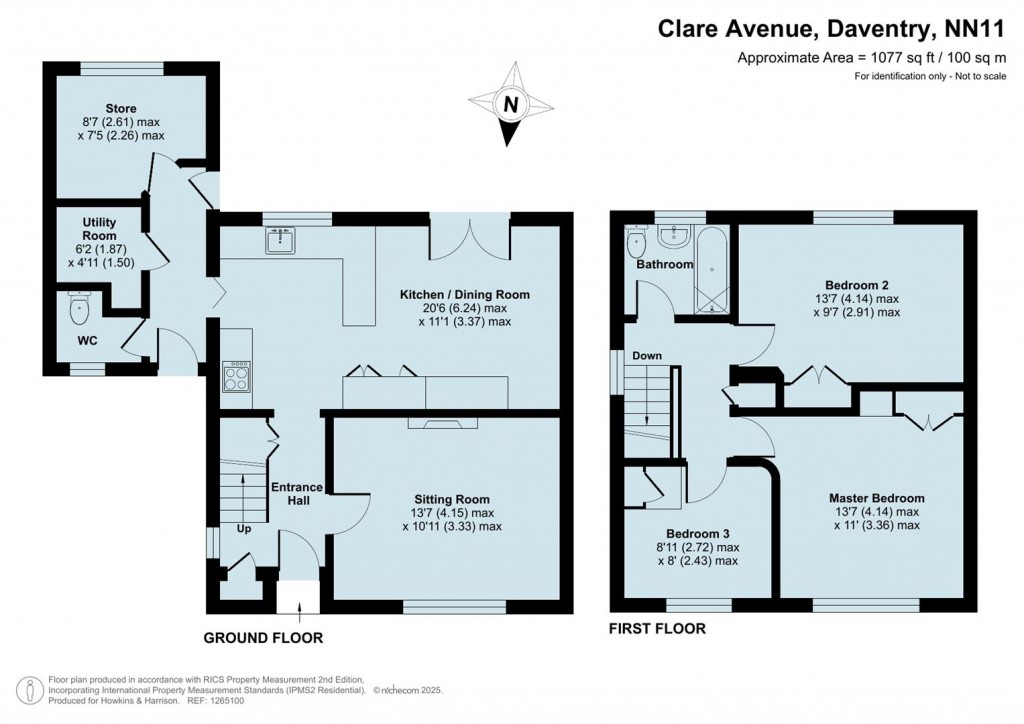 Floorplans For Clare Avenue, Daventry, NN11