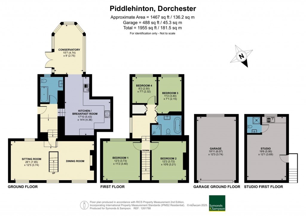 Floorplans For High Street, Piddlehinton, Dorchester