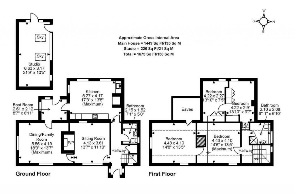 Floorplans For Water Lane, Radwinter, Saffron Walden