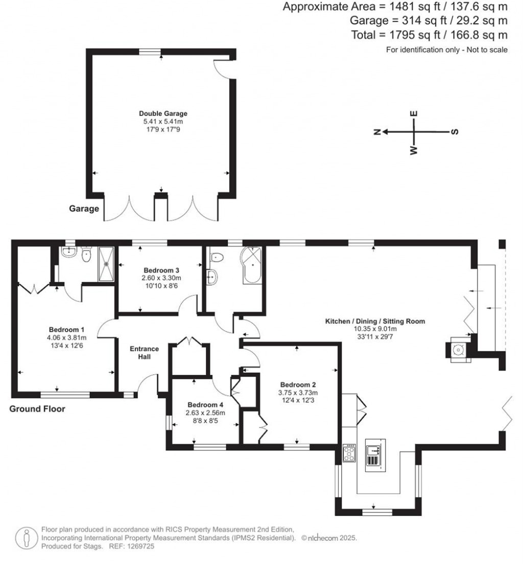 Floorplans For Trentishoe, Parracombe, Barnstaple