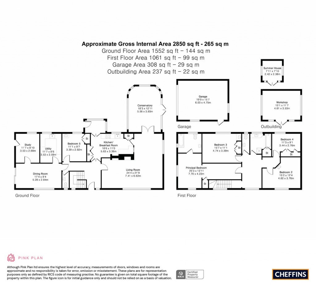 Floorplans For Gills Hill, Bourn