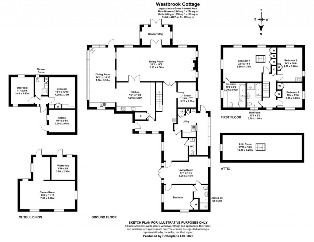 Floorplans For Seaview, Isle of Wight