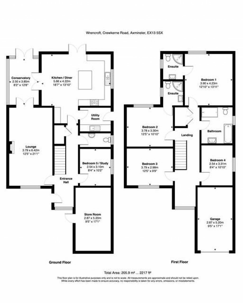 Floorplans For Crewkerne Road, Axminster