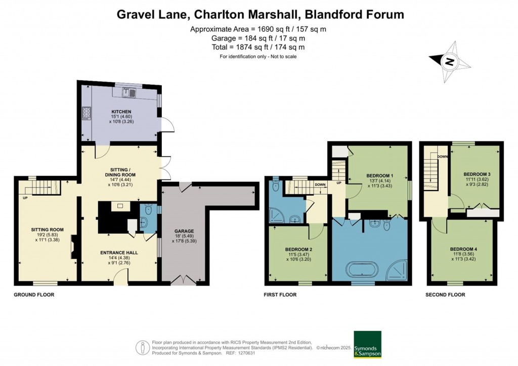 Floorplans For Gravel Lane, Charlton Marshall, Blandford Forum
