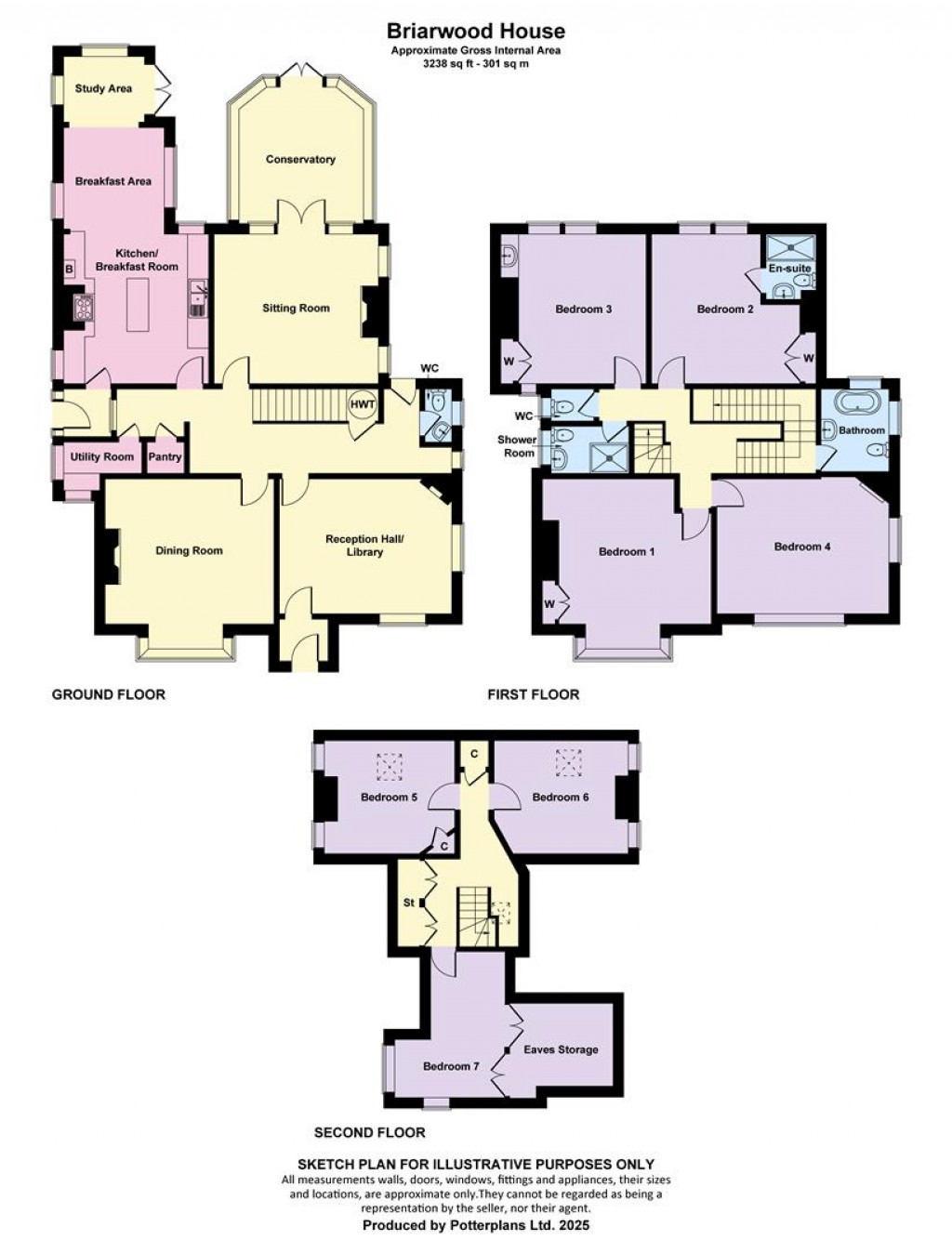 Floorplans For Totland Bay, Isle of Wight