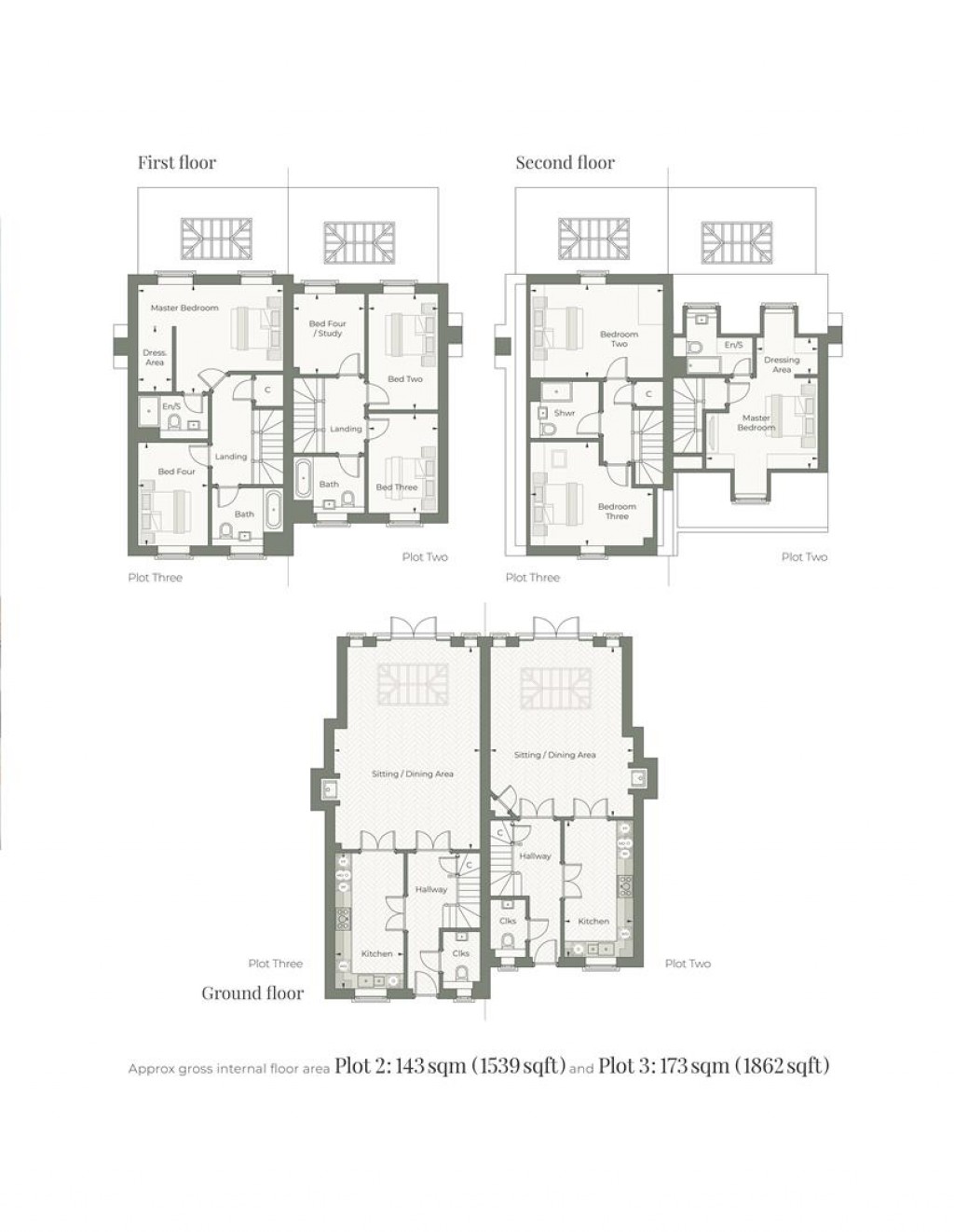 Floorplans For Hamilton House, The Grange, Finchingfield