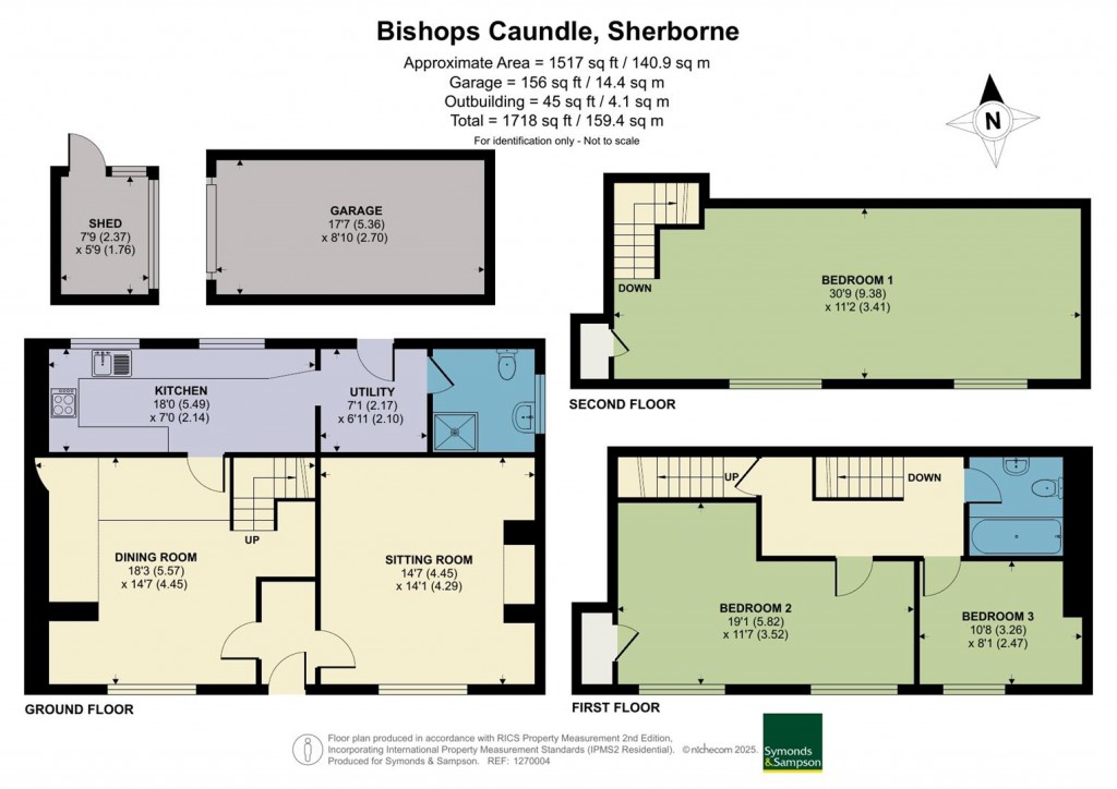 Floorplans For Bishops Caundle, Sherborne, Dorset