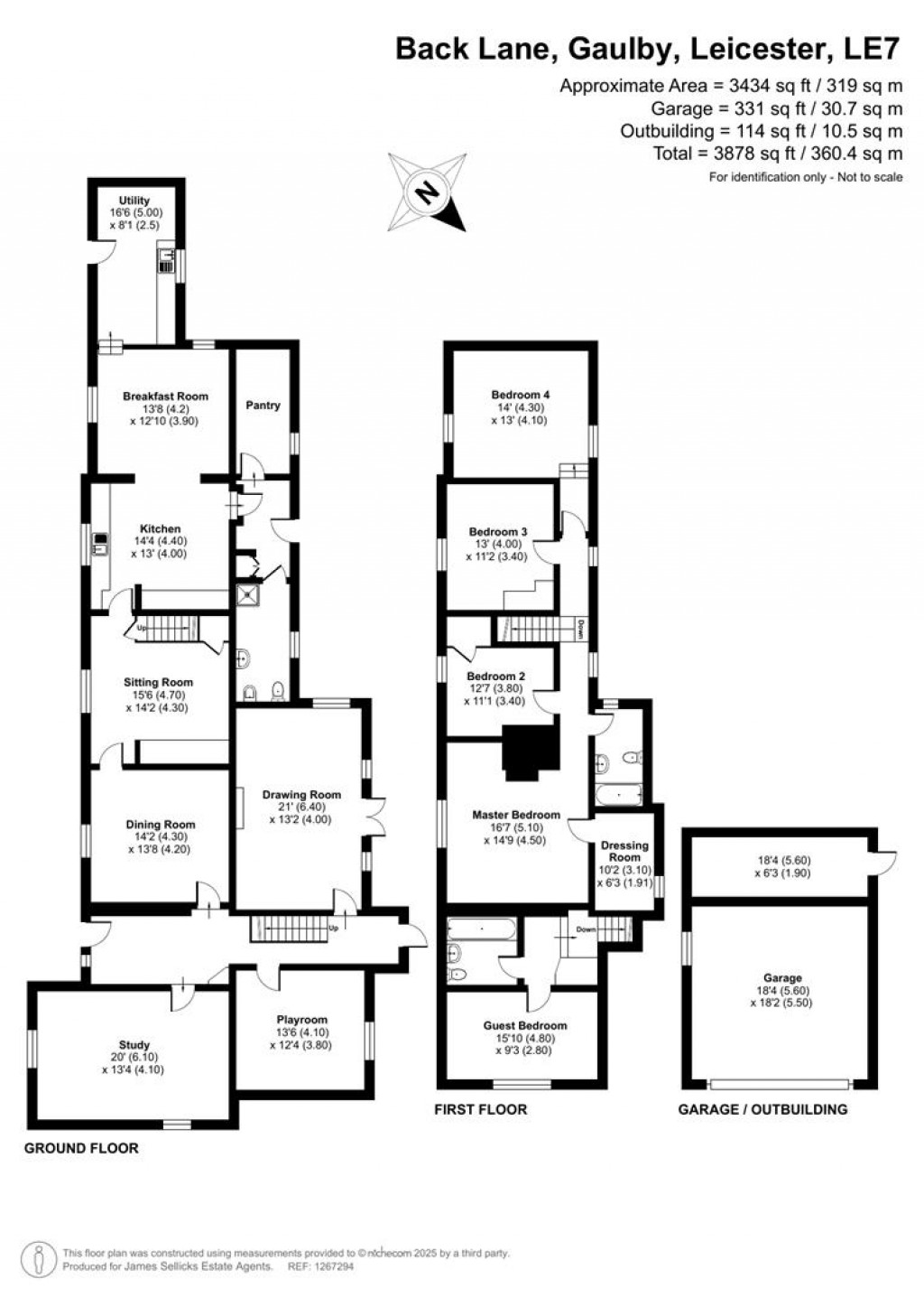 Floorplans For Lavender Cottage, Gaulby, Leicestershire