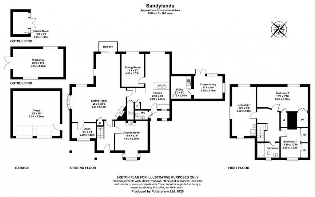 Floorplans For Queen Bower, Sandown, Isle of Wight