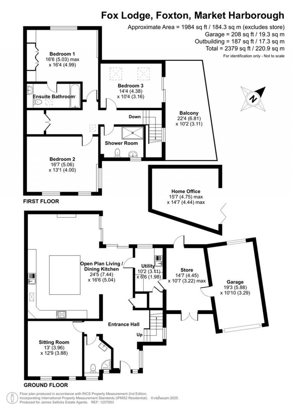 Floorplans For Fox Lodge, Foxton, Market Harborough