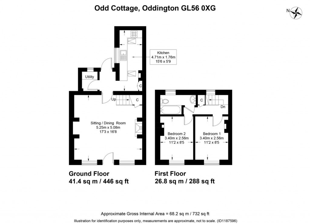 Floorplans For Upper Oddington, Gloucestershire