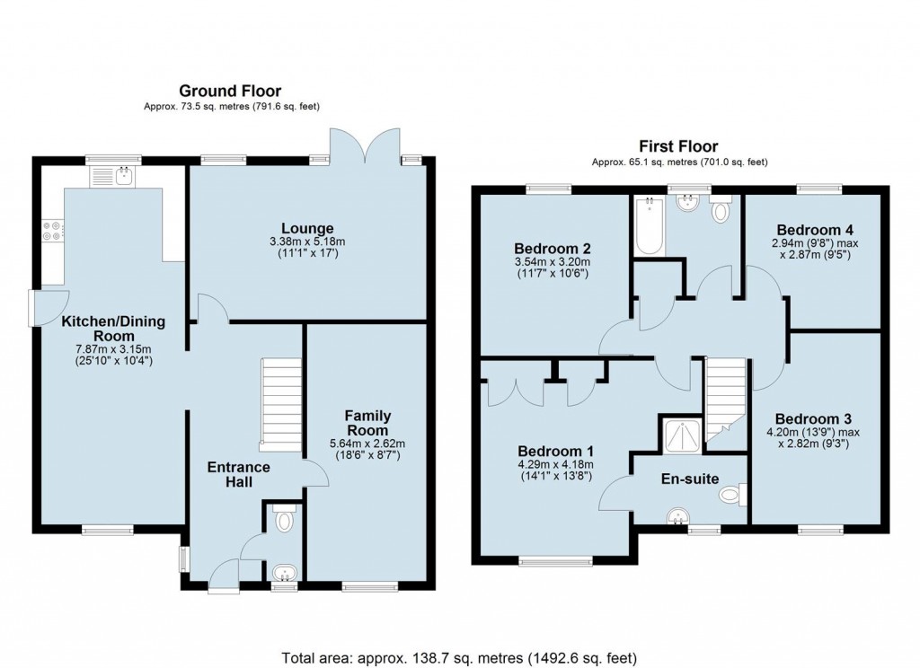 Floorplans For Scott Close, Northampton, NN5