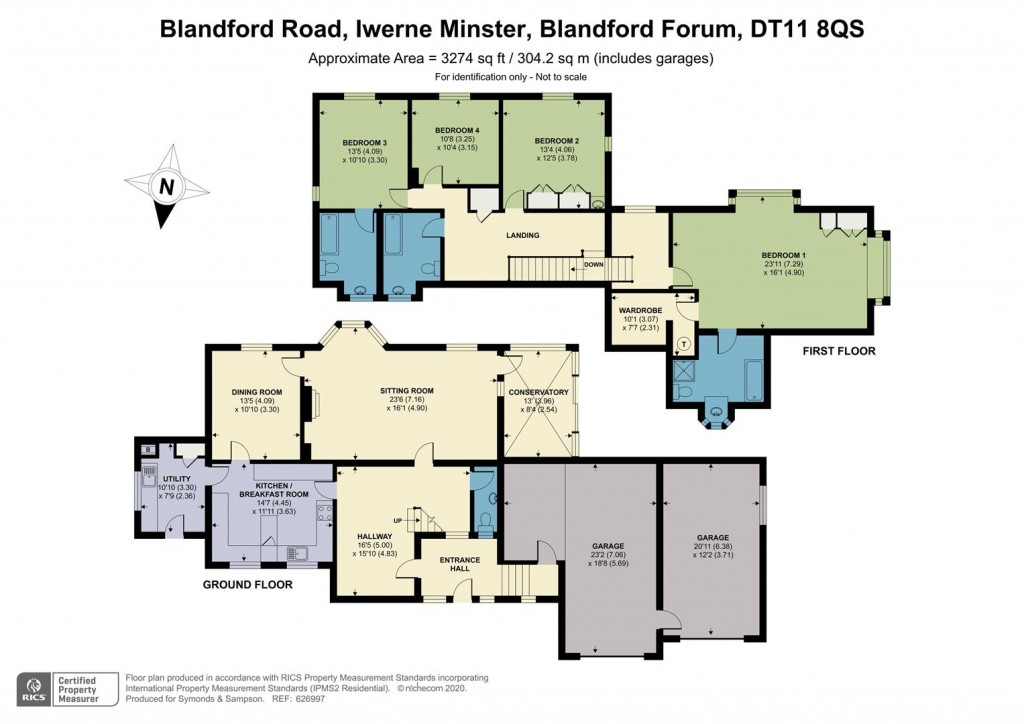 Floorplans For Iwerne Minster, Blandford Forum, Dorset