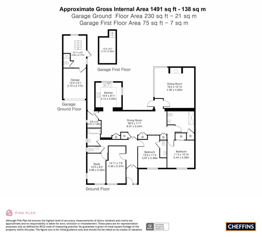 Floorplans For Moorfield Road, Duxford, Cambridge