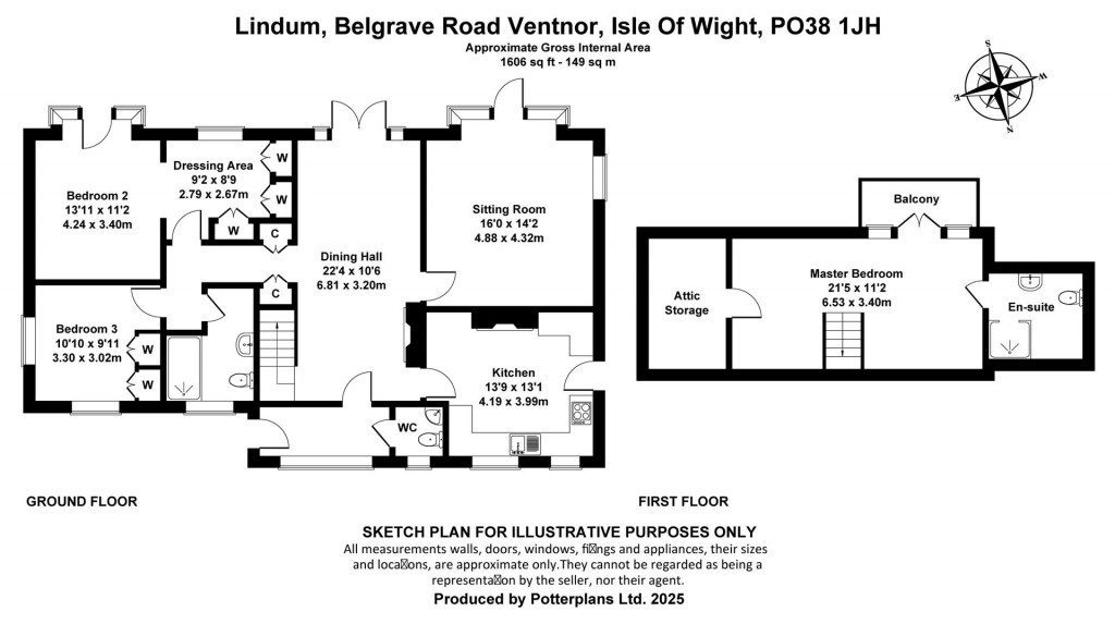 Floorplans For Ventnor, Isle Of Wight