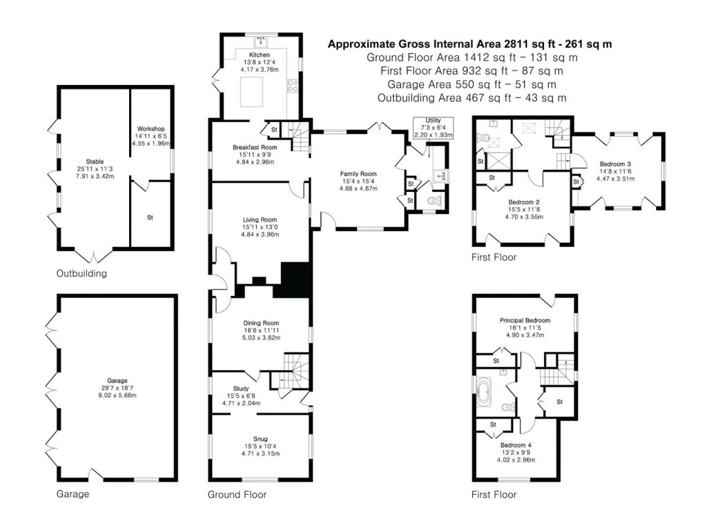 Floorplans For Dellows Lane, Ugley Green, Bishop's Stortford