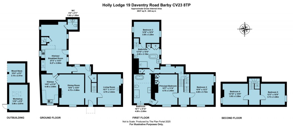 Floorplans For 19 Daventry Road, Barby, Rugby, CV23