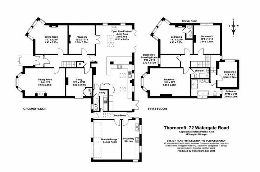Floorplans For Watergate Road, Newport, Isle of Wight
