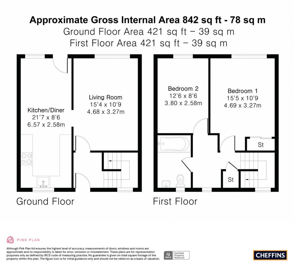 Floorplans For Church Street, Great Wilbraham, Cambridge