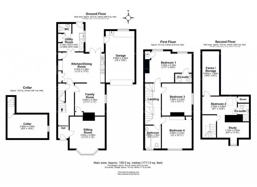 Floorplans For West Road, Saffron Walden