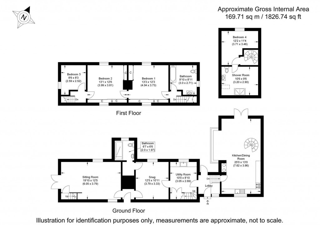 Floorplans For Waltham's Cross, Great Bardfield, Braintree