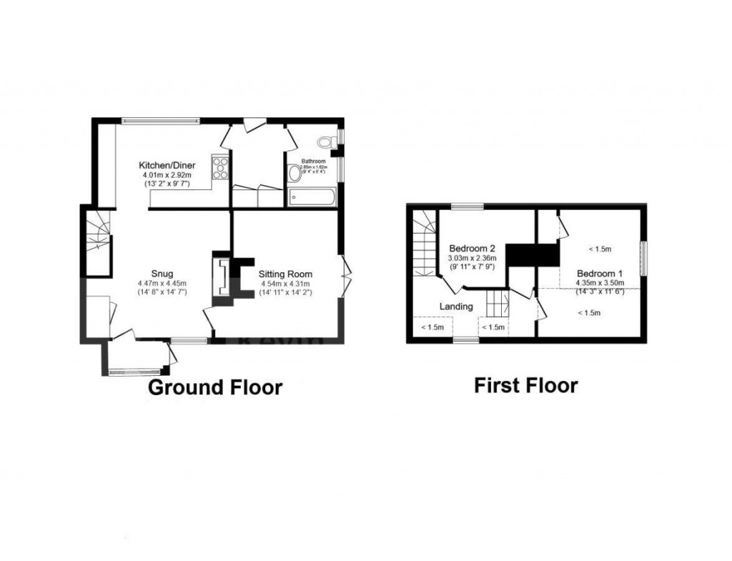 Floorplans For Water Lane, Radwinter, Saffron Walden