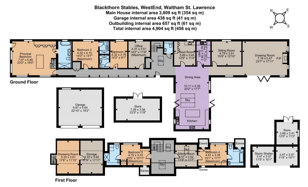 Floorplans For West End, Waltham St. Lawrence,