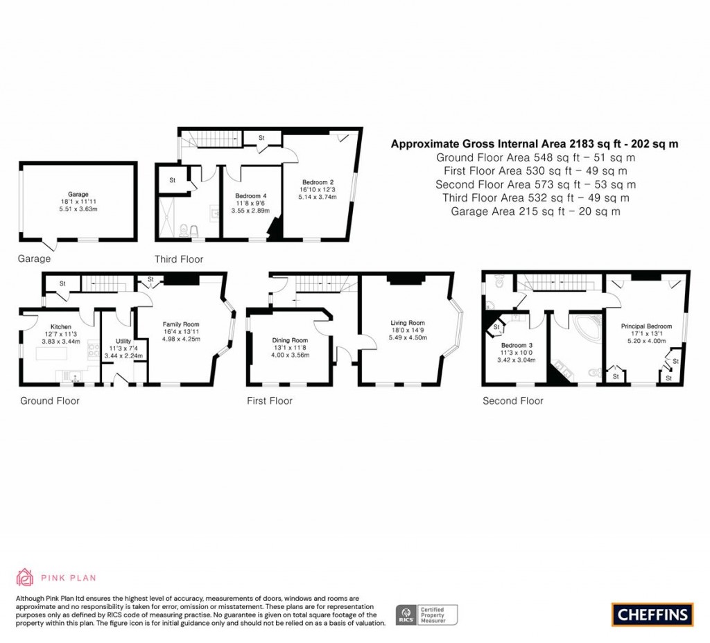 Floorplans For Pemberton Terrace, Cambridge