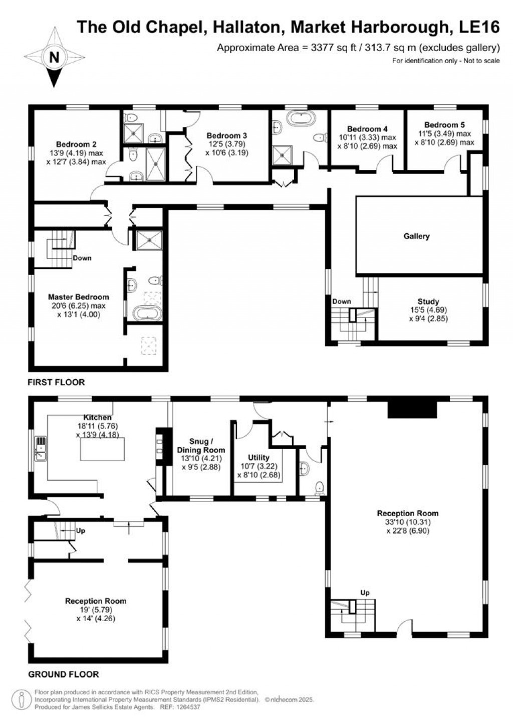 Floorplans For The Old Chapel, Hallaton, Market Harborough