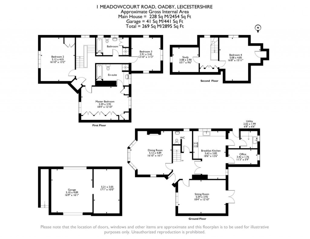 Floorplans For Meadowcourt Road, Oadby, Leicestershire