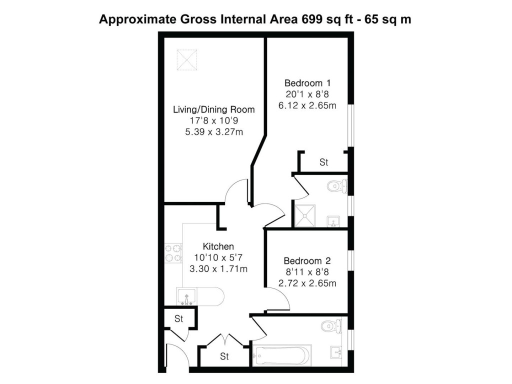 Floorplans For Bentfield Road, Stansted