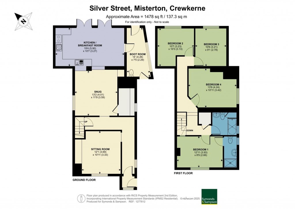 Floorplans For Silver Street, Misterton, Crewkerne