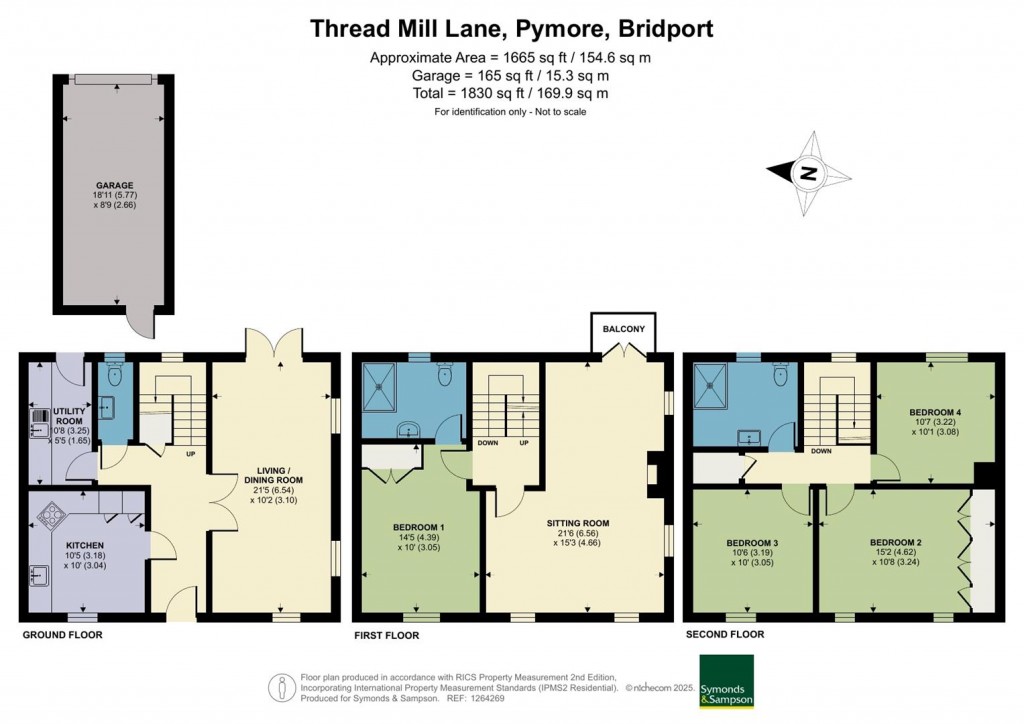 Floorplans For Thread Mill Lane, Pymore, Bridport