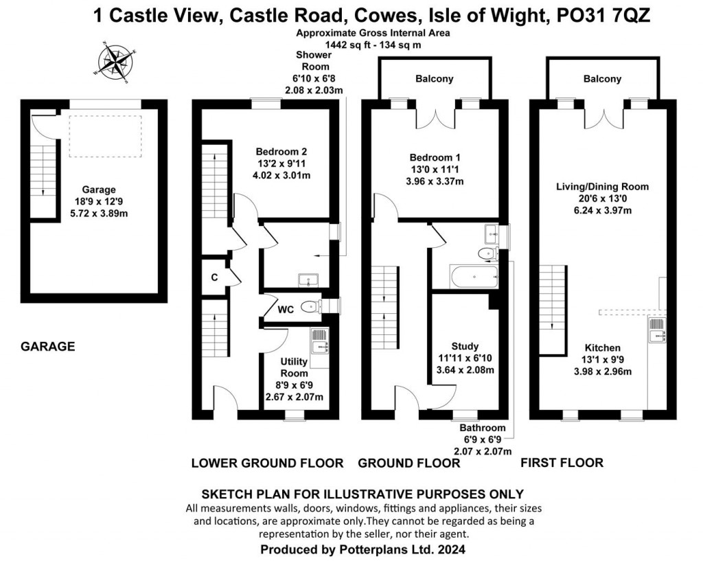 Floorplans For Cowes, Isle of Wight