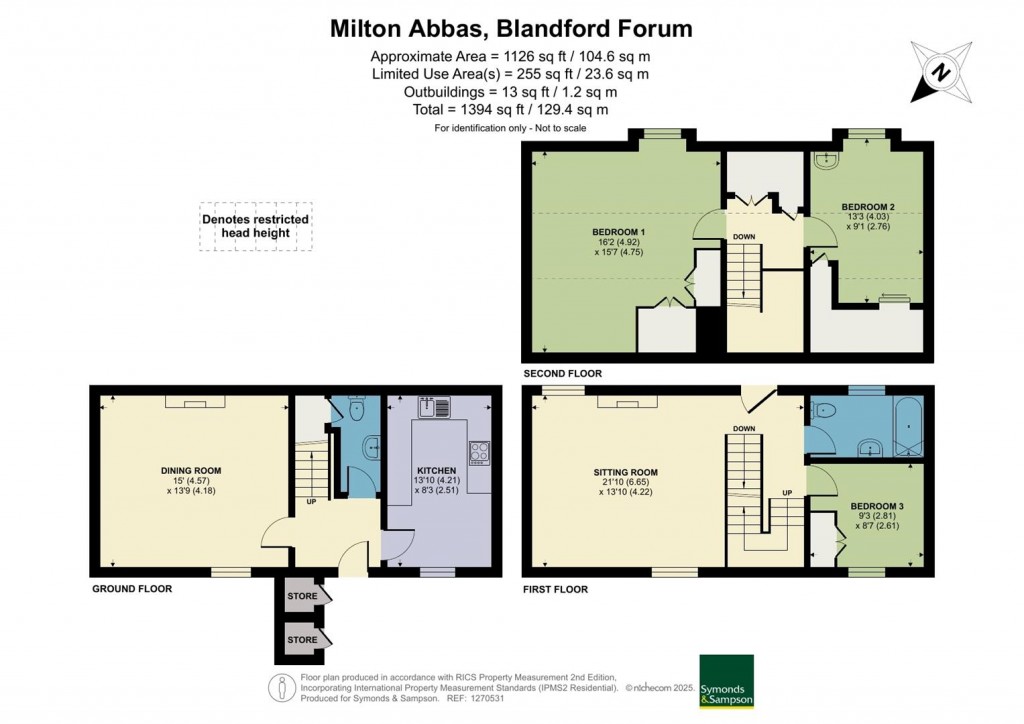 Floorplans For Milton Abbas, Blandford Forum