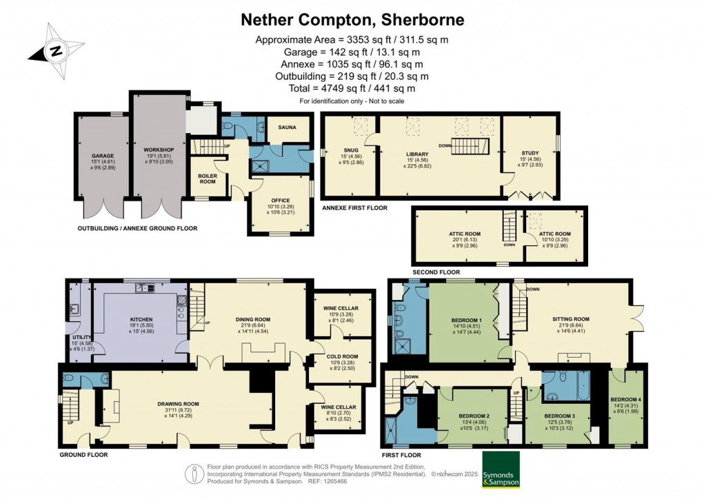 Floorplans For Nether Compton, Sherborne, Dorset