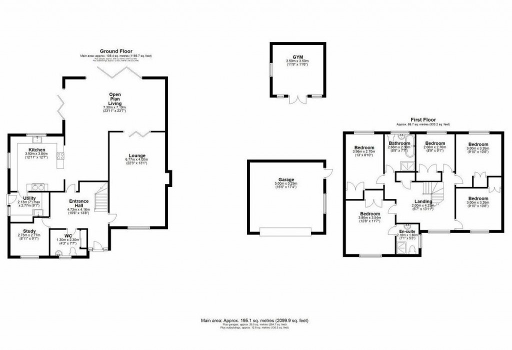 Floorplans For Cranmer Lane, North Kilworth, LE17