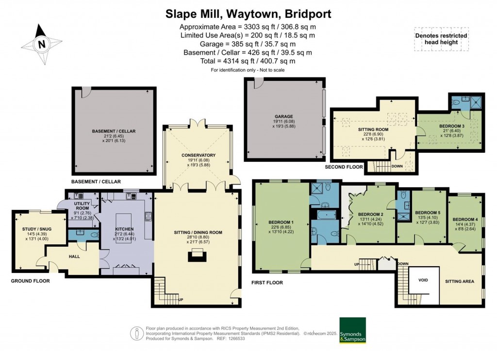 Floorplans For Slape Mill, Waytown, Bridport