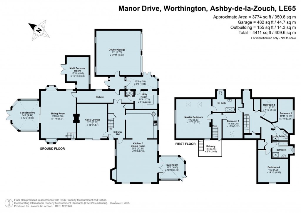 Floorplans For Manor Drive, Worthington, LE65