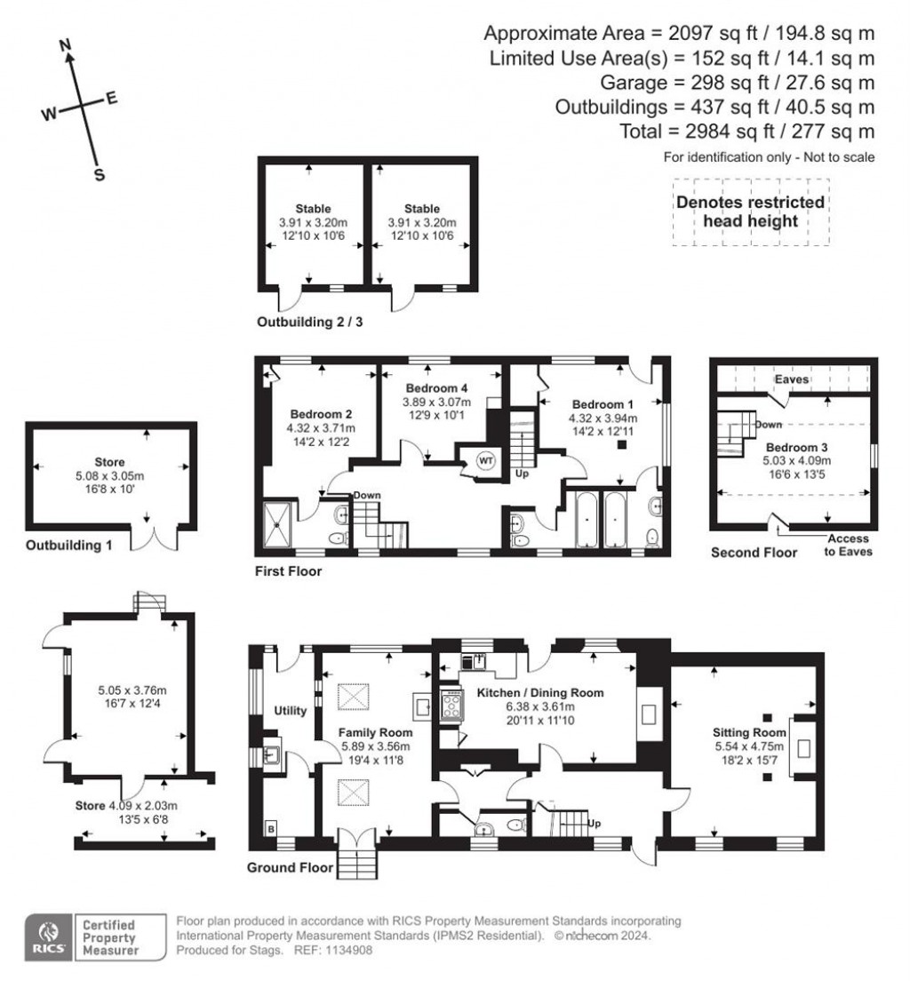 Floorplans For Luckwell Bridge, Wheddon Cross, Minehead