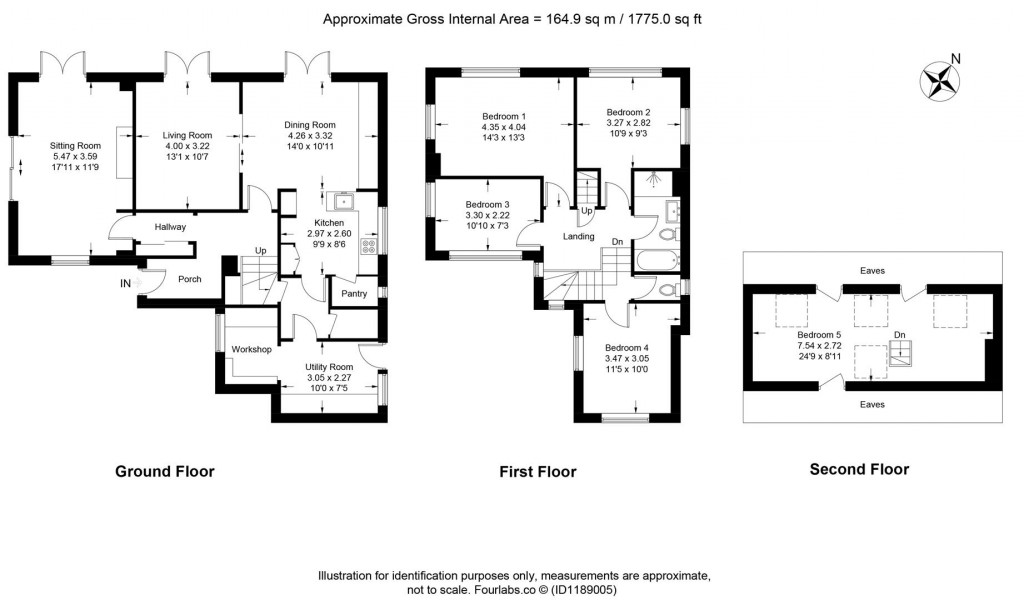 Floorplans For Cott Lane, Dartington, Totnes
