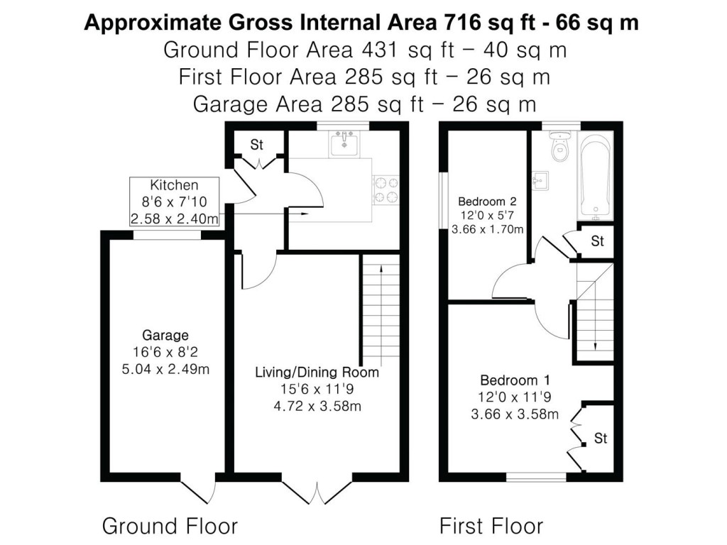 Floorplans For Morton Close, Ely