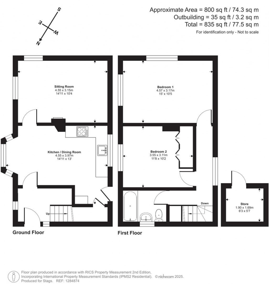 Floorplans For The Coombes, Polperro, Looe